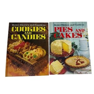 Vintage Set Better Homes & Gardens Pies & Cakes/Cookies & Candies Cookbooks 1968
